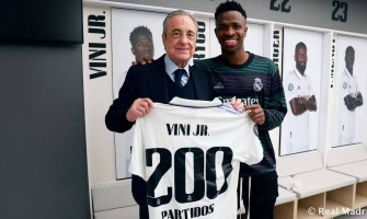 Vinicius vyhrává pamětní dres ve 200. zápase