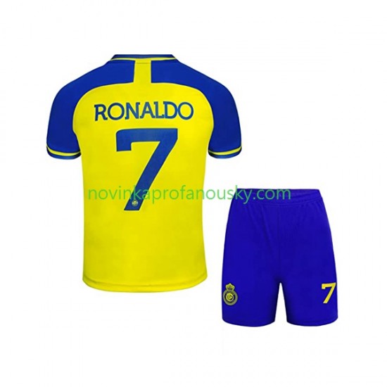 Dres Al-Nassr Ronaldo 7 Domácí Fotbalové Dresy pro Děti 2022-2023 Krátký rukáv
