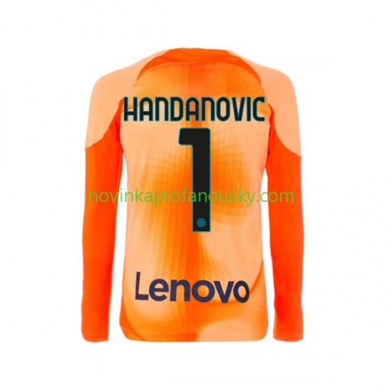 Inter Milán Dres Samir Handanovic 1 Brankářské Čtvrtý Fotbalové Dresy pro Muže 2022-2023 Dlouhý rukáv
