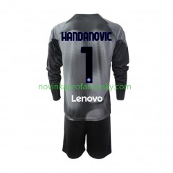 Inter Milán Dres Samir Handanovic 1 Brankářské Domácí Fotbalové Dresy pro Děti 2022-2023 Dlouhý rukáv