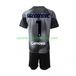 Inter Milán Dres Samir Handanovic 1 Brankářské Domácí Fotbalové Dresy pro Děti 2022-2023 Krátký rukáv