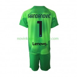 Inter Milán Dres Samir Handanovic 1 Brankářské Alternativní Fotbalové Dresy pro Děti 2022-2023 Krátký rukáv