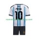 Argentina Dres Lionel Messi 10 Domácí Fotbalové Dresy pro Děti MS ve fotbale 2026 Krátký rukáv