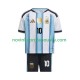 Argentina Dres Lionel Messi 10 Domácí Fotbalové Dresy pro Děti MS ve fotbale 2026 Krátký rukáv