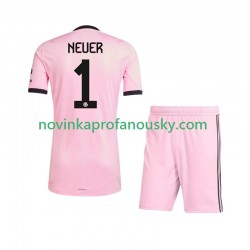 FC Bayern Mnichov Dres Manuel Neuer 1 UCL Brankářské Alternativní Fotbalové Dresy pro Děti 2025-2026 Krátký rukáv