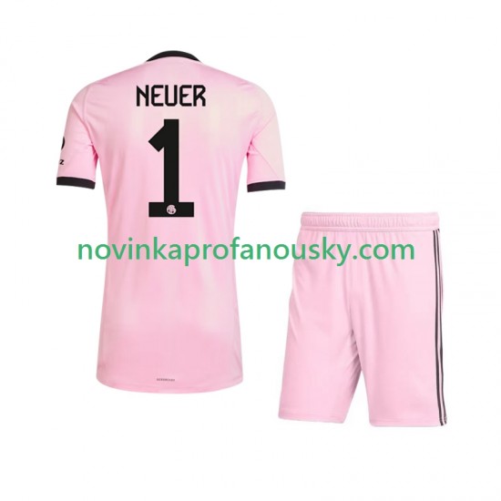 FC Bayern Mnichov Dres Manuel Neuer 1 UCL Brankářské Alternativní Fotbalové Dresy pro Děti 2025-2026 Krátký rukáv