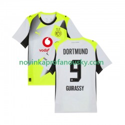 Borussia Dortmund Dres Serhou Guirassy 9 Venkovní Fotbalové Dresy pro Muže 2025-2026 Krátký rukáv