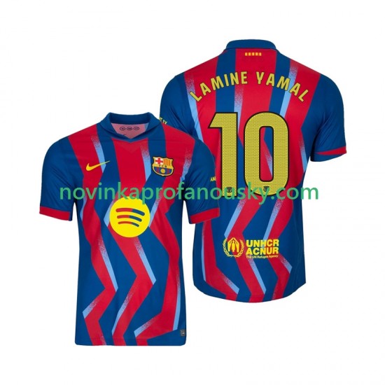 FC Barcelona Dres Lamine Yamal 10 Čtvrtý Fotbalové Dresy pro Muže 2025-2026 Krátký rukáv