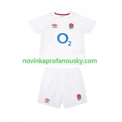 Anglie Dres Domácí Rugby Dresy pro Děti 2024 Krátký rukáv