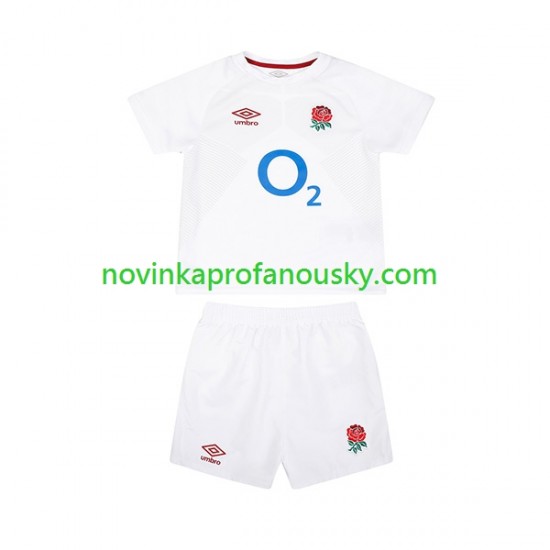 Anglie Dres Domácí Rugby Dresy pro Děti 2024 Krátký rukáv
