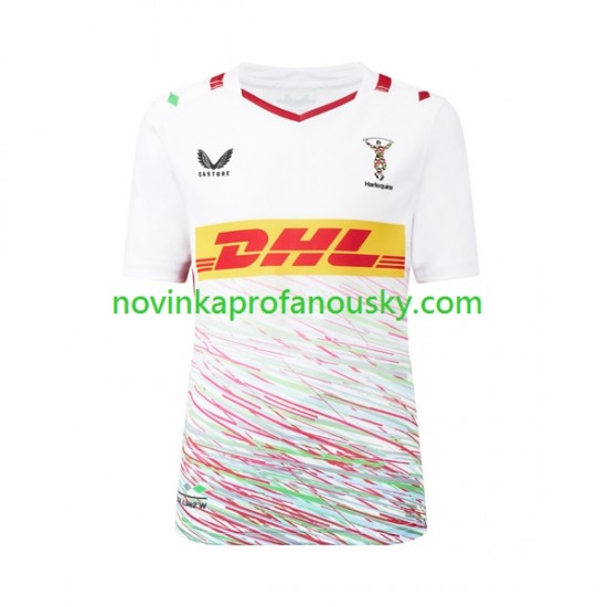 Dres Harlequins Venkovní Rugby Dresy pro Muže 2024 Krátký rukáv