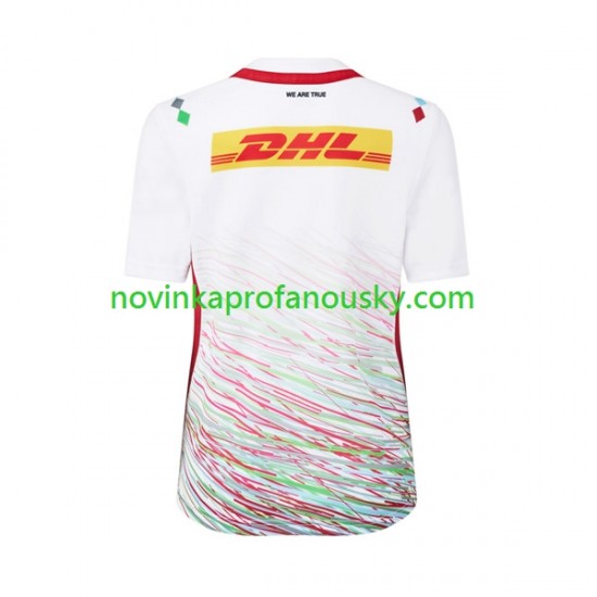 Dres Harlequins Venkovní Rugby Dresy pro Muže 2024 Krátký rukáv