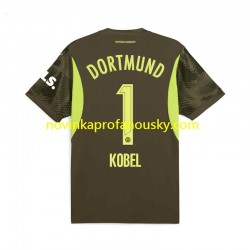 Borussia Dortmund Dres Gregor Kobel 1 Brankářské Venkovní Fotbalové Dresy pro Muže 2024-2025 Krátký rukáv
