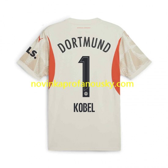 Borussia Dortmund Dres Gregor Kobel 1 Brankářské Domácí Fotbalové Dresy pro Muže 2024-2025 Krátký rukáv