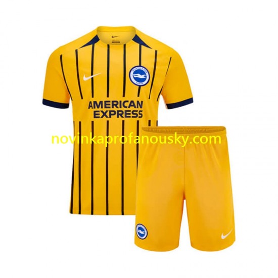 Brighton & Hove Albion Dres Venkovní Fotbalové Dresy pro Děti 2024-2025 Krátký rukáv