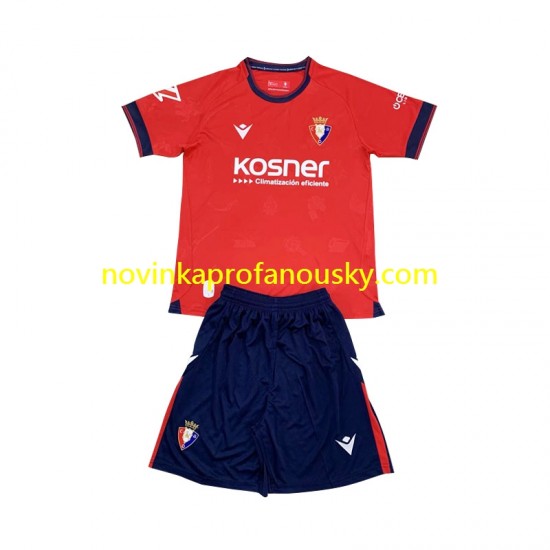 CA Osasuna Dres Domácí Fotbalové Dresy pro Děti 2024-2025 Krátký rukáv