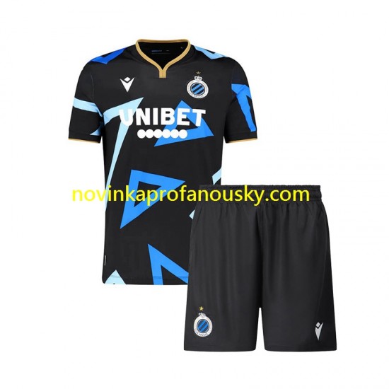 Club Brugge Dres Čtvrtý Fotbalové Dresy pro Děti 2023-2024 Krátký rukáv