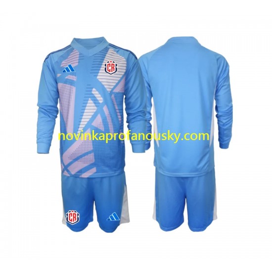 Kostarika Dres Brankářské Domácí Fotbalové Dresy pro Děti 2024 Dlouhý rukáv