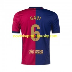 FC Barcelona Dres GAVI 6 Domácí Fotbalové Dresy pro Muže 2024-2025 Krátký rukáv