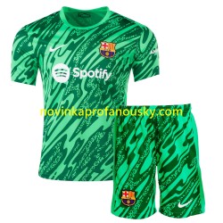 FC Barcelona Dres Brankářské Domácí Fotbalové Dresy pro Děti 2024-2025 Krátký rukáv
