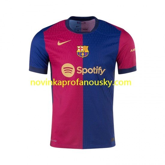 FC Barcelona Dres Domácí Fotbalové Dresy pro Muže 2024-2025 Krátký rukáv