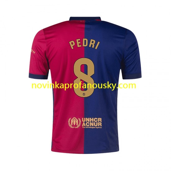 FC Barcelona Dres PEDRI 8 Domácí Fotbalové Dresy pro Muže 2024-2025 Krátký rukáv