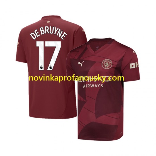 Manchester City Dres DE BRUYNE 17 Alternativní Fotbalové Dresy pro Muže 2024-2025 Krátký rukáv