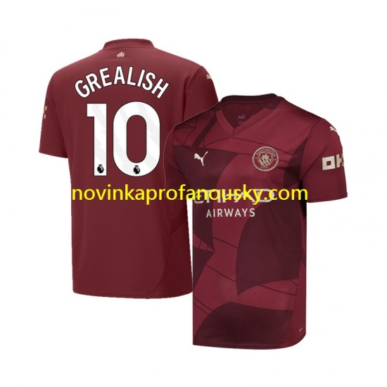 Manchester City Dres Jack Grealish 10 Alternativní Fotbalové Dresy pro Muže 2024-2025 Krátký rukáv