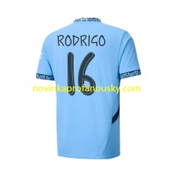 Manchester City Dres UCL Font RODRIGO 16 Domácí Fotbalové Dresy pro Muže 2024-2025 Krátký rukáv