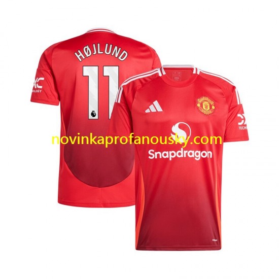 Manchester United Dres Rasmus Hojlund 11 Domácí Fotbalové Dresy pro Muže 2024-2025 Krátký rukáv