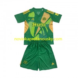 Newcastle United Dres Brankářské Domácí Fotbalové Dresy pro Děti 2024-2025 Krátký rukáv