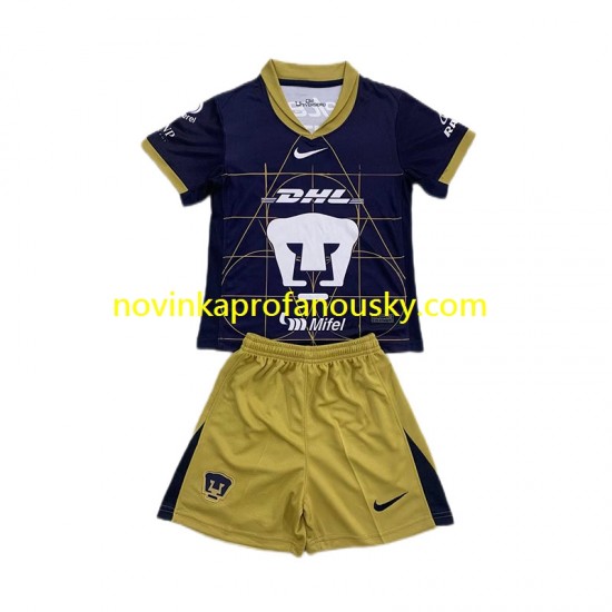 Pumas UNAM Dres Venkovní Fotbalové Dresy pro Děti 2024-2025 Krátký rukáv