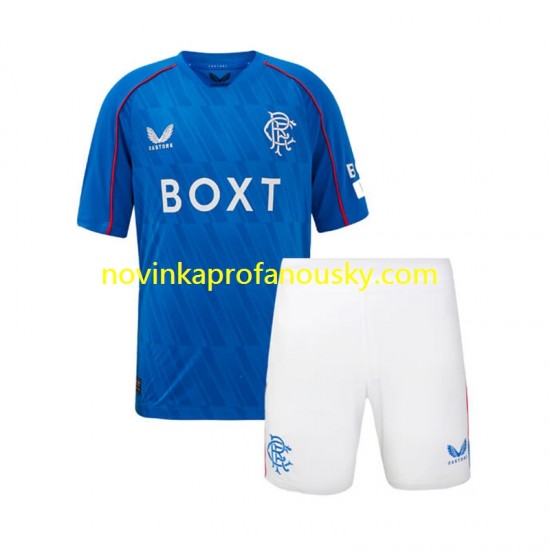 Rangers Dres Domácí Fotbalové Dresy pro Děti 2024-2025 Krátký rukáv