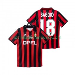 AC Milán Dres BAGGIO 18 1996 1997 Retro Domácí Fotbalové Dresy pro Muže Krátký rukáv