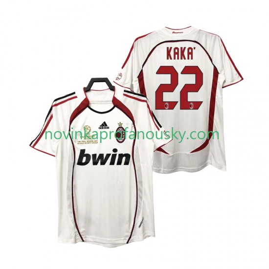 AC Milán Dres KAKA 22 2007 Retro Venkovní Fotbalové Dresy pro Muže 2006 Krátký rukáv