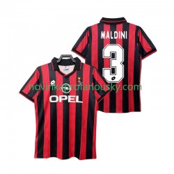 AC Milán Dres MALDINI 3 1995 1996 Retro Domácí Fotbalové Dresy pro Muže Krátký rukáv