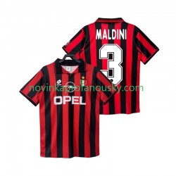 AC Milán Dres MALDINI 3 1996 1997 Retro Domácí Fotbalové Dresy pro Muže Krátký rukáv