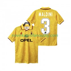 AC Milán Dres MALDINI 3 1995 1996 Retro Alternativní Fotbalové Dresy pro Muže Krátký rukáv