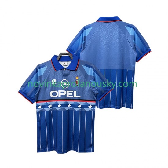 AC Milán Dres 1995 1996 Retro Venkovní Fotbalové Dresy pro Muže Krátký rukáv