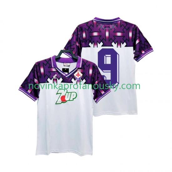 ACF Fiorentina Dres 9 1992 1993 Retro Venkovní Fotbalové Dresy pro Muže Krátký rukáv