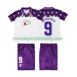 ACF Fiorentina Dres BATISTUTA 9 1992 1993 Retro Venkovní Fotbalové Dresy pro Děti Krátký rukáv
