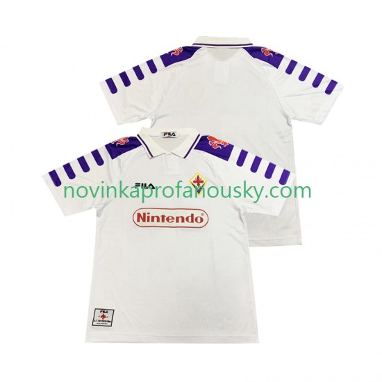 ACF Fiorentina Dres Retro Venkovní Fotbalové Dresy pro Muže 1998 1999 Krátký rukáv