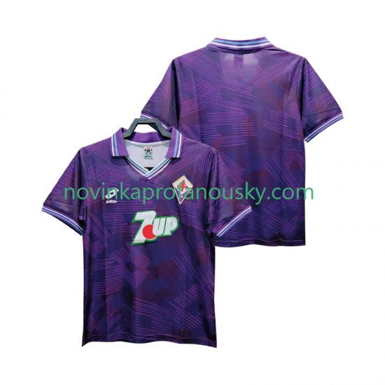 ACF Fiorentina Dres 1992 1993 Retro Domácí Fotbalové Dresy pro Muže Krátký rukáv