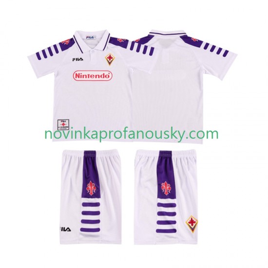 ACF Fiorentina Dres Retro Venkovní Fotbalové Dresy pro Děti 1998 1999 Krátký rukáv