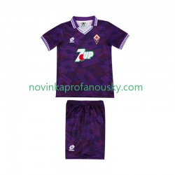 ACF Fiorentina Dres 1992 1993 Retro Domácí Fotbalové Dresy pro Děti Krátký rukáv