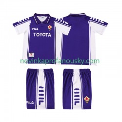 ACF Fiorentina Dres 2000 Retro Domácí Fotbalové Dresy pro Děti 1999 Krátký rukáv