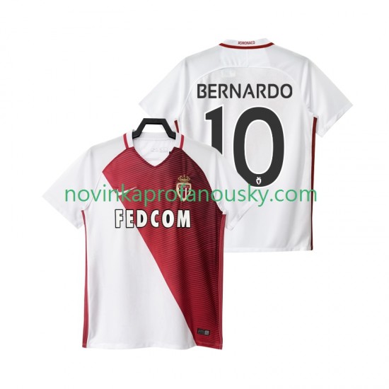 AS Monaco Dres BERNARDO 10 2016 2017 Domácí Fotbalové Dresy pro Muže Krátký rukáv