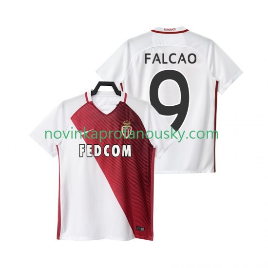 AS Monaco Dres FALCAO 9 2016 2017 Domácí Fotbalové Dresy pro Muže Krátký rukáv