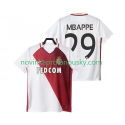 AS Monaco Dres Mbappé 29 2016 2017 Domácí Fotbalové Dresy pro Muže Krátký rukáv