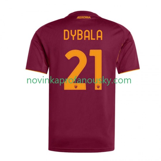 AS Řím Dres Dybala 21 Domácí Fotbalové Dresy pro Muže 2025-2026 Krátký rukáv